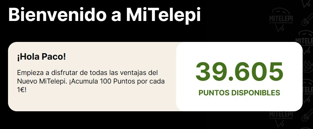 Screenshot 1 of the Telepizza [POINTS] account