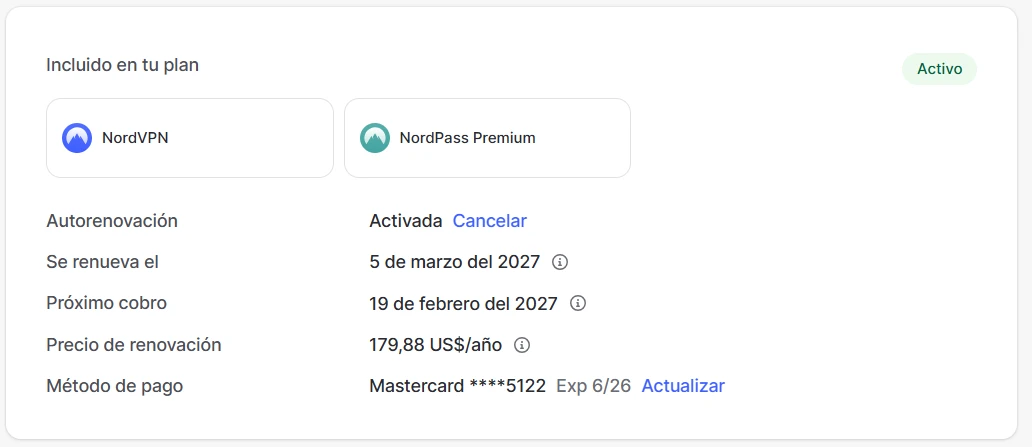 Screenshot 1 of the Nord VPN [LIFETIME] account